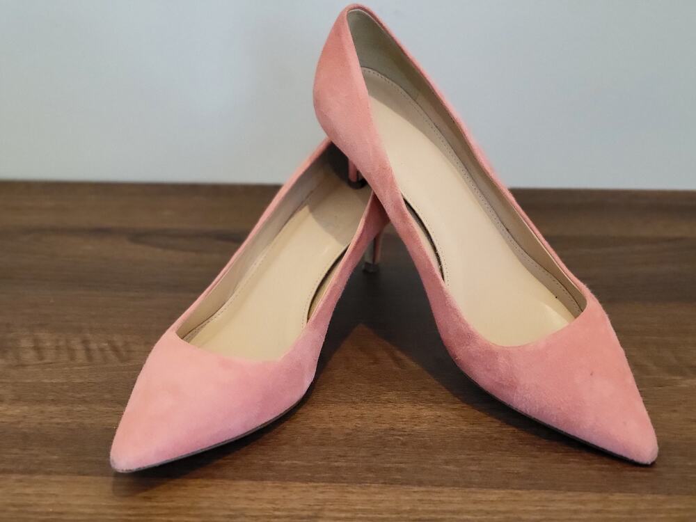 J.CREW Pink Suede Kitten Heels (Made in Italy, Size 8.5)